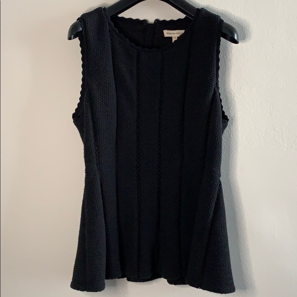 Rebecca Taylor black thick top